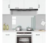 vidaXL Kitchen Backsplash, Transparent, 100x60cm, Tempered Glass, Heat-Resistant and Scratch-Resistant Wall Panel, Tile Splash Guard, Easy to Clean, Kitchen Décor