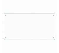 vidaXL Kitchen Backsplash, Transparent, 100x50cm, Tempered Glass, Heat-Resistant and Scratch-Resistant Wall Panel, Tile Splash Guard, Easy to Clean, Kitchen Décor