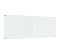 vidaXL Kitchen Backsplash Transparent 110 x 40 cm Tempered Glass, Modern, Durable Glass Backsplash for Kitchen, Heat-Resistant Wall Cover, Stylish Design, Easy Installation Feature