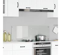 vidaXL Kitchen Backsplash Transparent 120 x 40 x 0.6 cm Tempered Glass