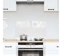 vidaXL Kitchen Backsplash Transparent 70 x 40 cm Tempered Glass