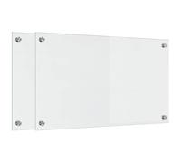 vidaXL Kitchen Backsplash Transparent 70 x 40 cm Tempered Glass, Modern Kitchen Backsplash, Rectangular Glass, Durable Heat-Resistant Wall Cover, Functional Cooking Area Protector, Stylish Decor