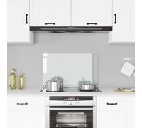 vidaXL Kitchen Backsplash Heat-resistant Scratch-resistant Kitchen Decor Wall Panel System Tile Splash Guard Transparent 80x50cm Tempered Glass