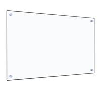 vidaXL Kitchen Backsplash, Transparent, 80x50cm, Tempered Glass, Heat-Resistant and Scratch-Resistant Wall Panel, Tile Splash Guard, Easy to Clean, Kitchen Décor
