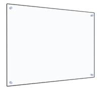 vidaXL Kitchen Backsplash Transparent 80 x 60 cm Tempered Glass