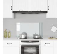 vidaXL Kitchen Backsplash Transparent 90 x 50 cm Tempered Glass