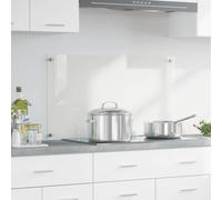 vidaXL Kitchen Backsplash Transparent 90 x 50 cm Tempered Glass, Modern, Durable Kitchen Surface Design: Heat-Resistant Glass Backsplash for Stylish Upgrades and Contemporary Decor