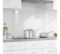 vidaXL Kitchen Backsplash Transparent 90 x 60 cm Tempered Glass
