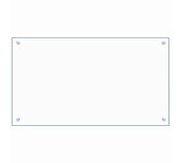 vidaXL Kitchen Backsplash Heat-Resistant Scratch-Resistant Kitchen Decor Wall Panel System Tile Splash Guard Transparent 90x50cm Tempered Glass