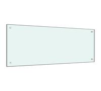 vidaXL Kitchen Backsplash White Tempered Glass 100 x 40 cm