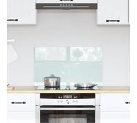 vidaXL Kitchen Backsplash White 70 x 40 cm Tempered Glass