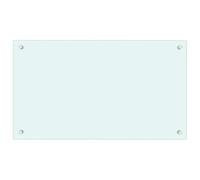 vidaXL Kitchen Backsplash White 70 x 40 cm Tempered Glass