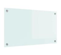 vidaXL Kitchen Backsplash White 70 x 40 cm Tempered Glass, Modern, Durable Kitchen Surface Design: Heat-Resistant Glass Backsplash for Stylish Upgrades and Contemporary Decor