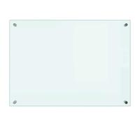 vidaXL Kitchen Backsplash White 70 x 50 cm Tempered Glass