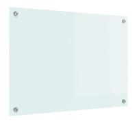 vidaXL Kitchen Backsplash White 70 x 50 cm Tempered Glass, Modern, Durable Kitchen Surface Design: Heat-Resistant Glass Backsplash for Stylish Upgrades and Contemporary Decor