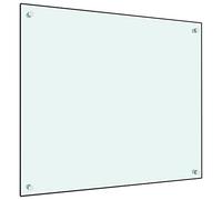 vidaXL Kitchen Backsplash White 70 x 60 cm Tempered Glass