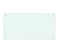 vidaXL Kitchen Backsplash White 80 x 40 cm Tempered Glass