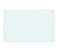 vidaXL Kitchen Backsplash White 80 x 50 cm Tempered Glass