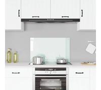 vidaXL Kitchen Backsplash White 80 x 50 cm Tempered Glass