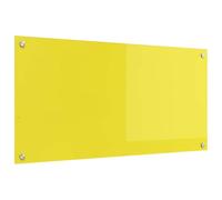 vidaXL Kitchen Backsplash Yellow 100 x 50 x 0.6 cm Tempered Glass
