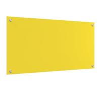vidaXL Kitchen Backsplash Yellow 100 x 50 x 0.6 cm Tempered Glass, Modern Kitchen Table, Rectangular Glass, Sleek Design Dining Furniture, Space-Saving Compact with Minimalist Style
