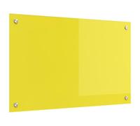 vidaXL Kitchen Backsplash - Yellow Tempered Glass 80x50x0.6cm - Heat Resistant, Stain Barrier, Modern Decor