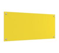 vidaXL Kitchen Backsplash - Yellow Tempered Glass Panel 90x40 - Indoor Heat Resistant Splashback
