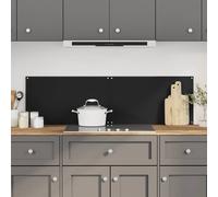 vidaXL Kitchen Backsplashes 2 pcs Black 70x40 cm Tempered Glass