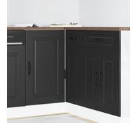 vidaXL Kitchen Base Cabinet Kalmar Black Engineered Wood sink base cabinet