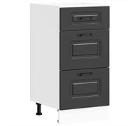 vidaXL Kitchen Base Cabinet Kalmar Black Engineered Wood sink base cabinet