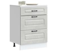 vidaXL Kitchen Base Cabinet Kalmar Concrete Grey Engineered Wood