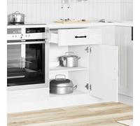 vidaXL Kitchen Base Cabinet Kalmar High Gloss White Engineered Wood