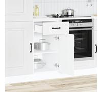 vidaXL Kitchen Base Cabinet Kalmar White Engineered Wood, sink base cabinet, base kitchen cabinet with drawer, sink base unit