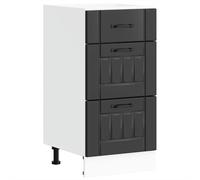 vidaXL Kitchen Base Cabinet Lucca Black Engineered Wood sink base cabinet