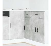vidaXL Kitchen Base Cabinet Lyon Concrete Grey Engineered Wood