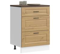 vidaXL Kitchen Base Cabinet Porto Artisan Oak Engineered Wood, sink base cabinet, base kitchen cabinet with drawer, sink base unit