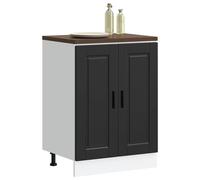 vidaXL Kitchen Base Cabinet Porto Black Engineered Wood