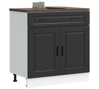 vidaXL Kitchen Base Cabinet Porto Black Engineered Wood sink base cabinet