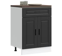 vidaXL Kitchen Base Cabinet Porto Black Engineered Wood sink base cabinet