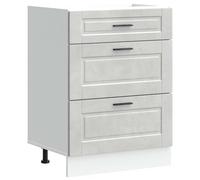 vidaXL Kitchen Base Cabinet Porto Concrete Grey Engineered Wood, sink base cabinet, base kitchen cabinet with drawer, sink base unit