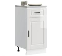 vidaXL Kitchen Base Cabinet Porto High Gloss White Engineered Wood