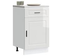 vidaXL Kitchen Base Cabinet Porto High Gloss White Engineered Wood