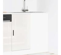 vidaXL Kitchen Base Cabinet "Porto" High Gloss White Engineered Wood
