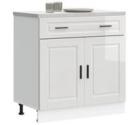 vidaXL Kitchen Base Cabinet Porto High Gloss White Engineered Wood