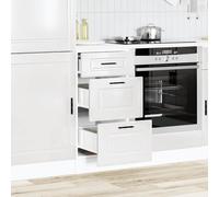 vidaXL Kitchen Base Cabinet "Porto" High Gloss White Engineered Wood