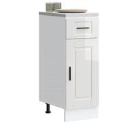 vidaXL Kitchen Base Cabinet Porto High Gloss White Engineered Wood