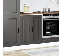 Vidaxl Kitchen Base Cabinet Porto Storage Cabinets with 2Door Engineered Wood Uk