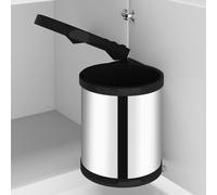 Vidaxl Kitchen Built-In Dust Bin Stainless Steel 12 L