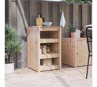 vidaXL Kitchen Cabinet Brown 55 x 55 x 92 cm Solid Pine wood, Modern Kitchen Storage, Square Cabinet, Functional Shelving Units, Built-In Furniture, Home Organization Solutions