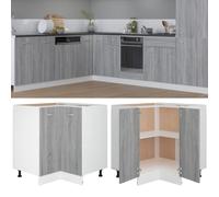 (Grey sonoma) vidaXL Kitchen Cabinet Home Storage Shelf Organiser Cupboard Engineered Wood